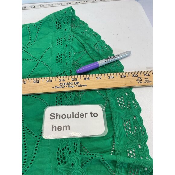 Cabi Women's Gemma Sleeveless Eyelet tunic Tank Top Kelly Green SIZE M - Picture 8 of 9